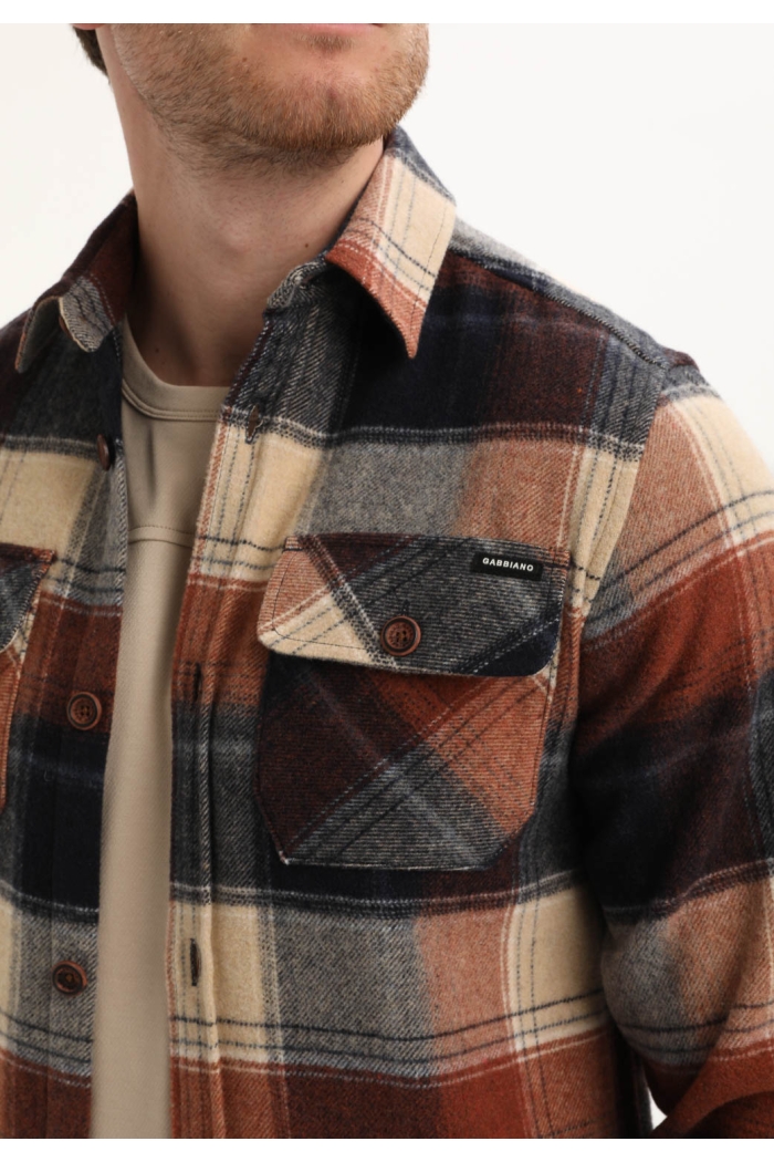 Gabbiano Overhemd ls geruit clay