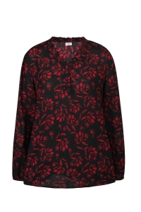 Ze-Ze Blouse Bianca burgundy red