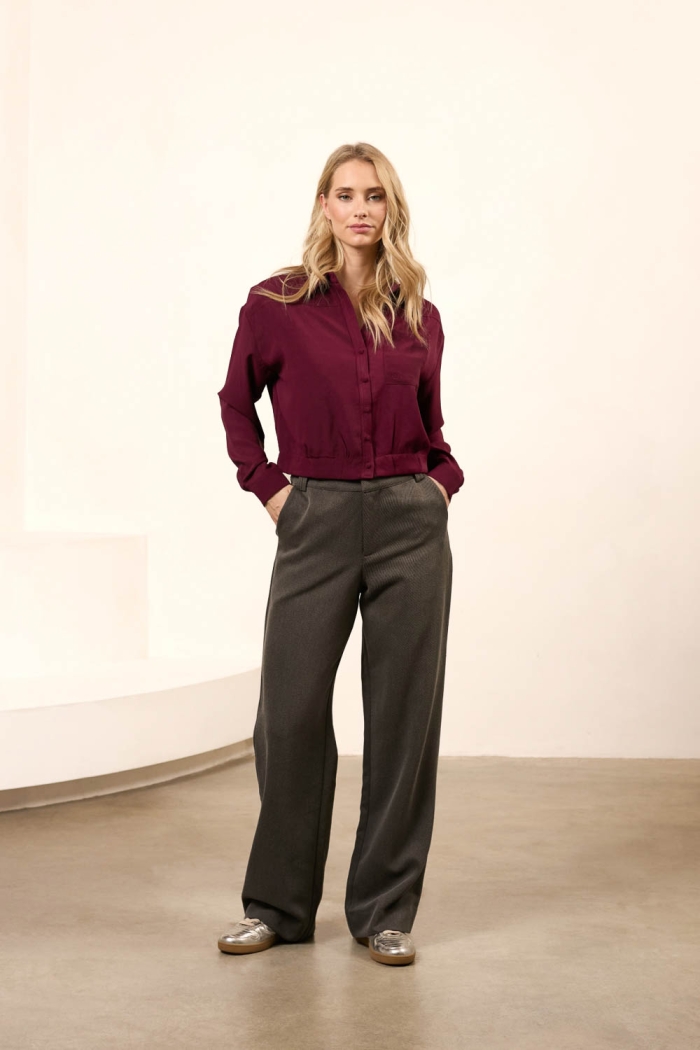 Lofty Manner Blouse Astrid burgundy red