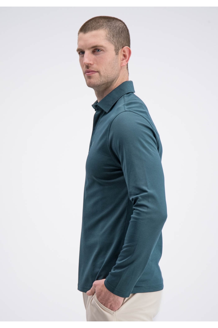 Gabbiano Longsleeve Polo Luca forest green