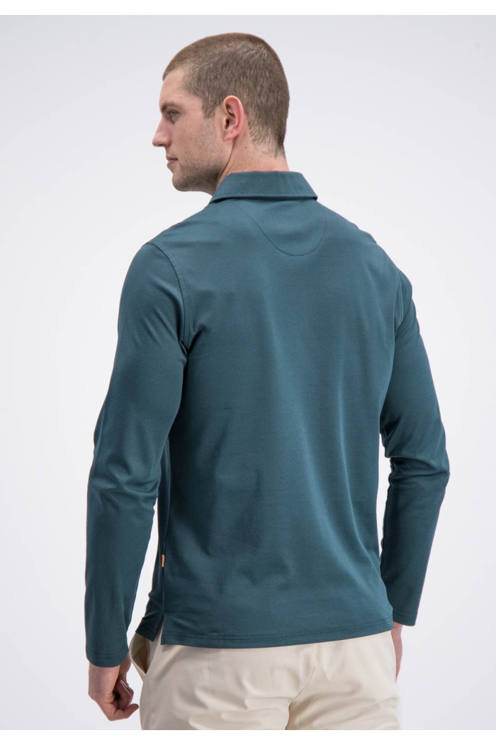 Gabbiano Longsleeve Polo Luca forest green