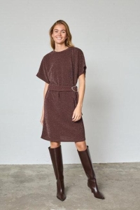 Sisters Point Gelia Dress chocolate/silver
