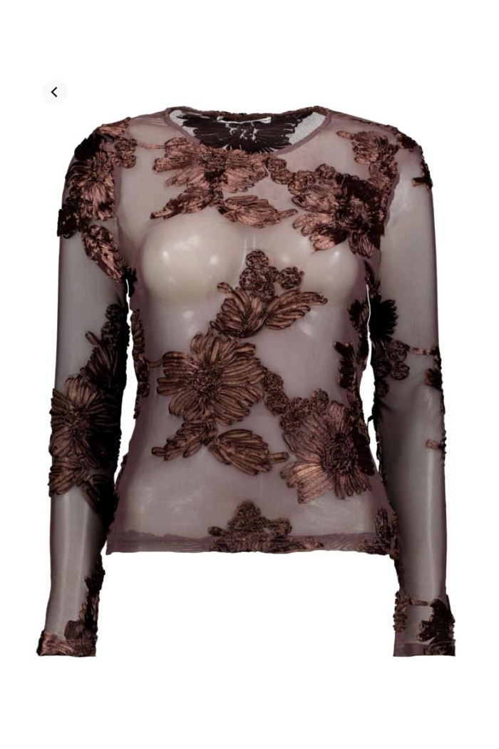 Sisters Point Sis ls top mesh bruin