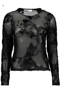 Sisters Point Sis ls top mesh zwart