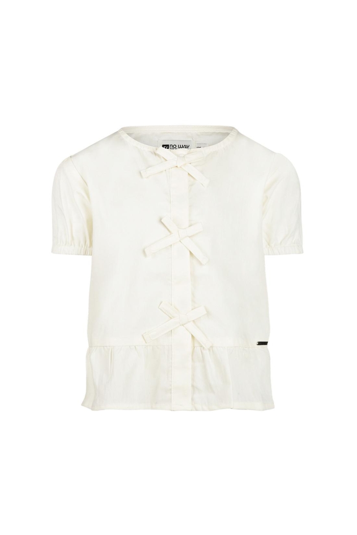No Way Monday Ki blouse strikjes off white