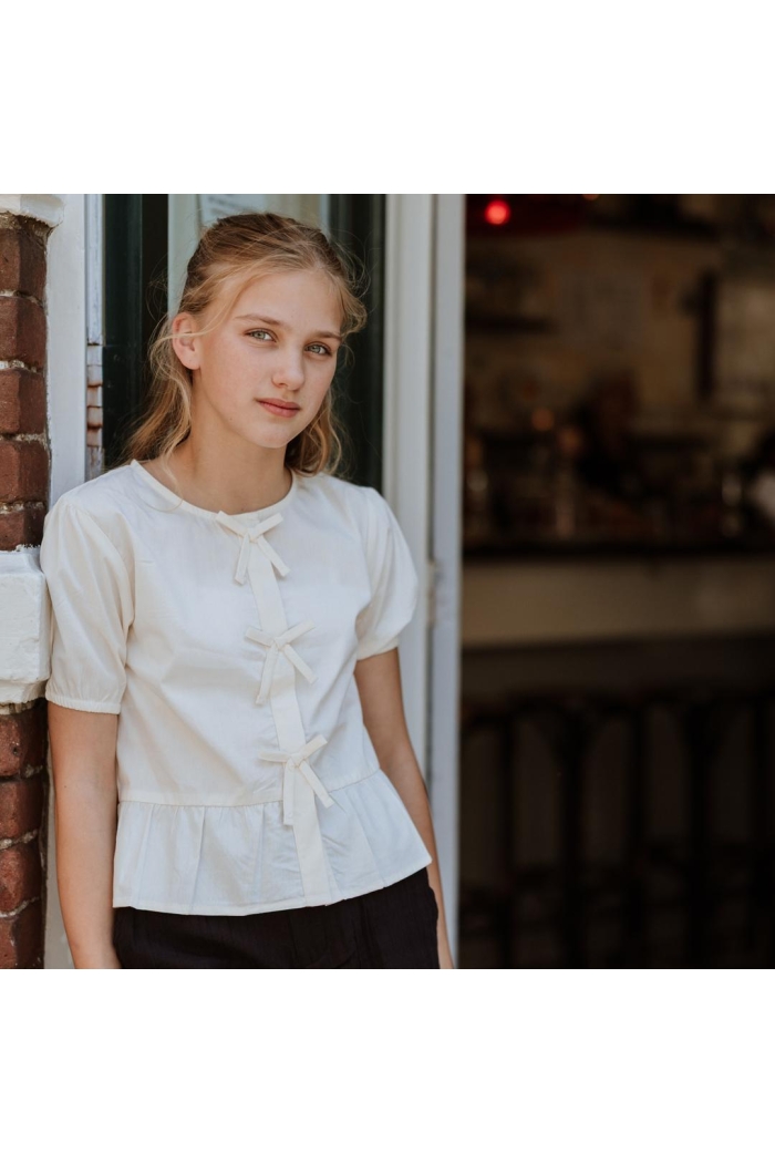 No Way Monday Ki blouse strikjes off white