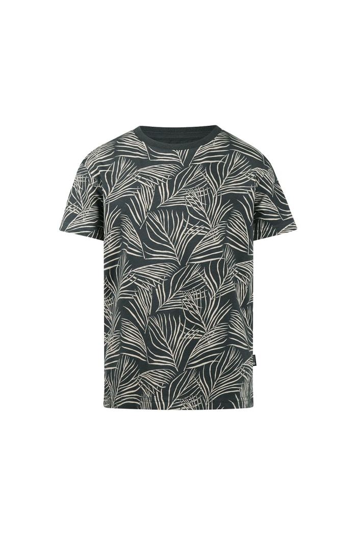 No Way Monday Ki T-shirt Blaadjes antracite