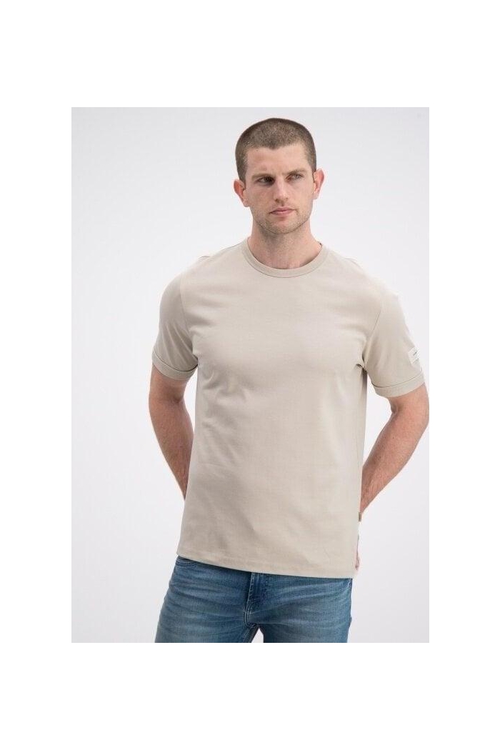 Gabbiano T-shirt interlock heavy backprint ivory bone