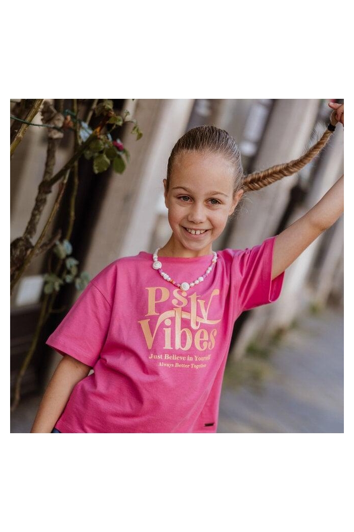 No Way Monday Ki T-shirt loose fit fuchsia