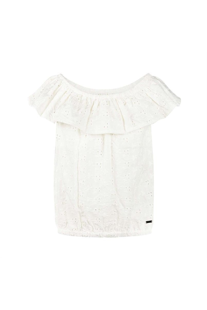 No Way Monday Top broderie off white