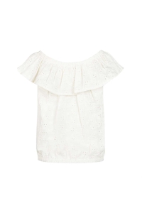 No Way Monday Top broderie off white