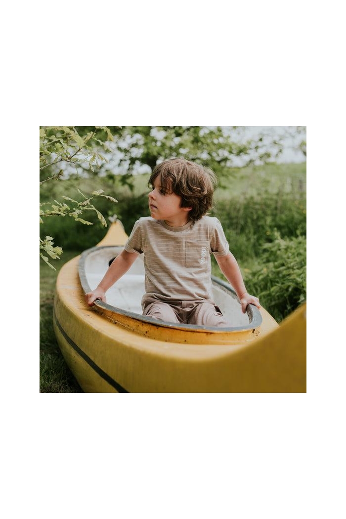 Koko Noko Ki T-shirt streep sand