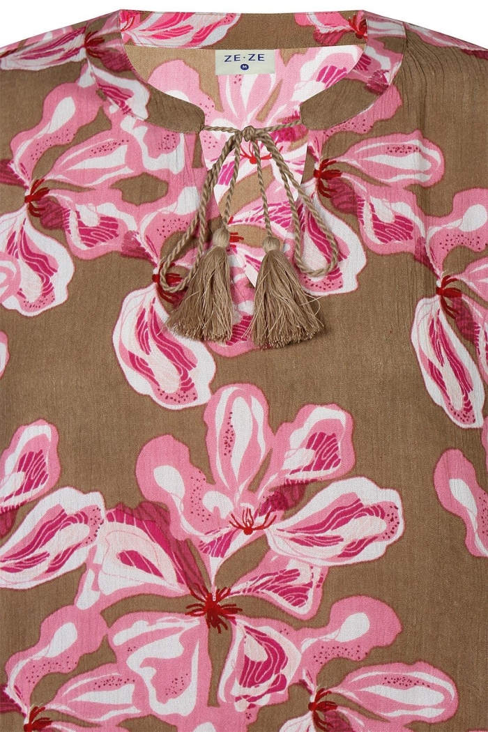 Ze-Ze Blouse s/s Doma pink orchid