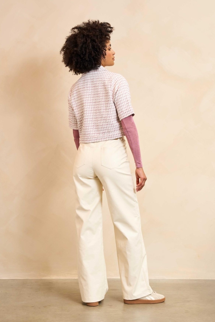 Lofty Manner Top Ines ecru/mauve pink