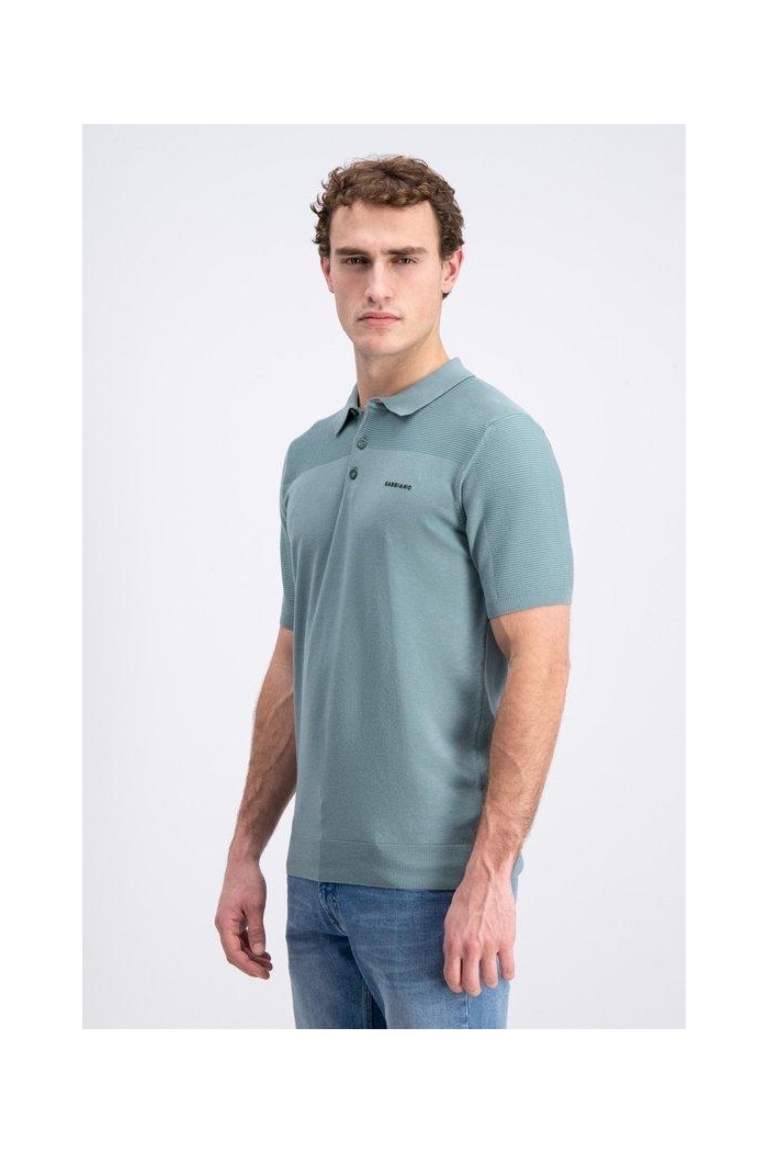 Gabbiano Polo ss knitted krux lagoon green