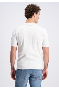 Gabbiano T-shirt knitted striped nomik ecru