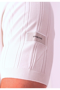 Gabbiano T-shirt knitted striped nomik ecru