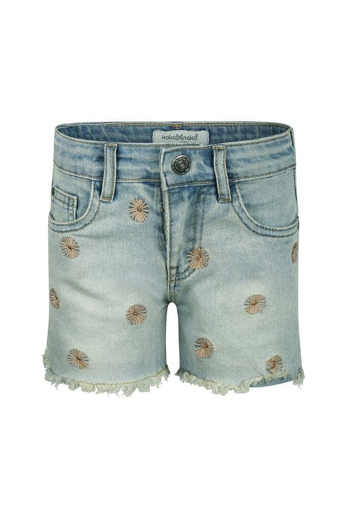 Koko Noko Ki Jeans short bloem blue jeans