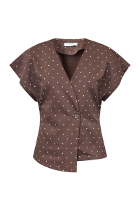 Sisters Point Gevela vest dot brown dot