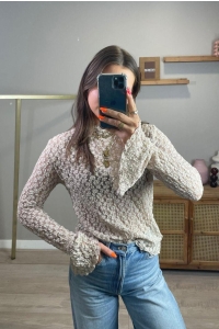 LIZ&JAZZ THE LABEL Top kant lm Kaya beige