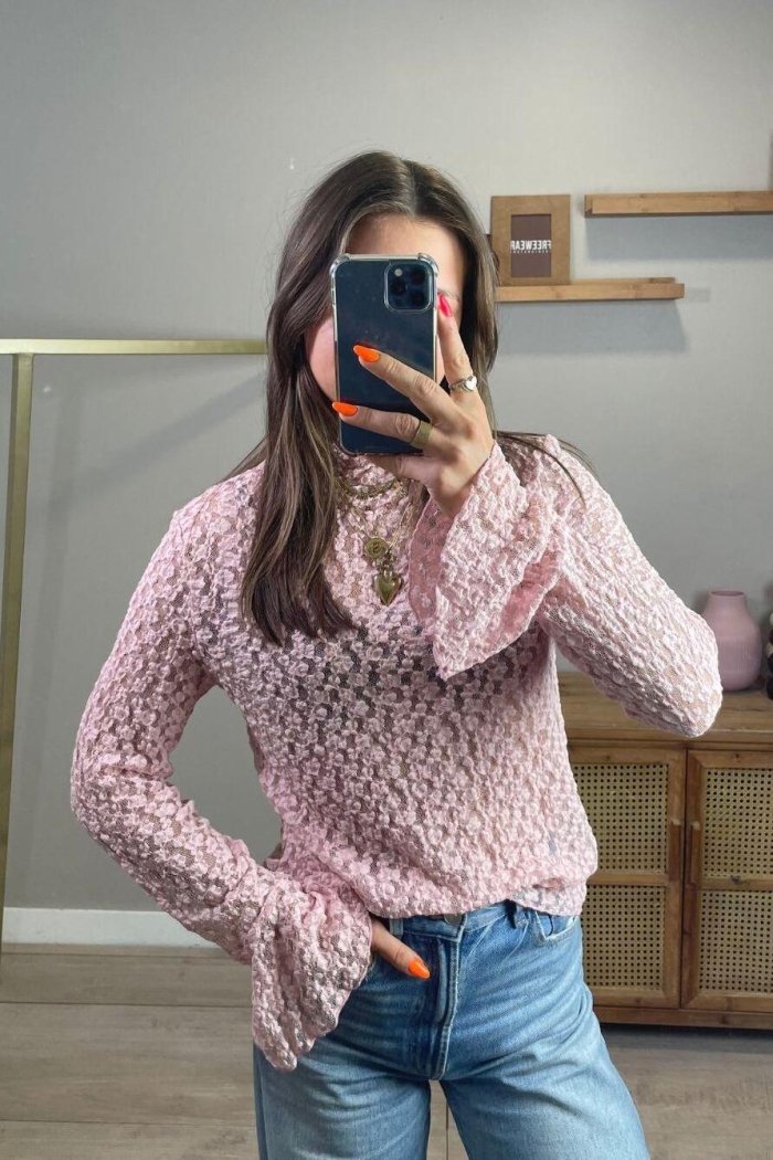 LIZ&JAZZ THE LABEL Top kant lm Kaya pink