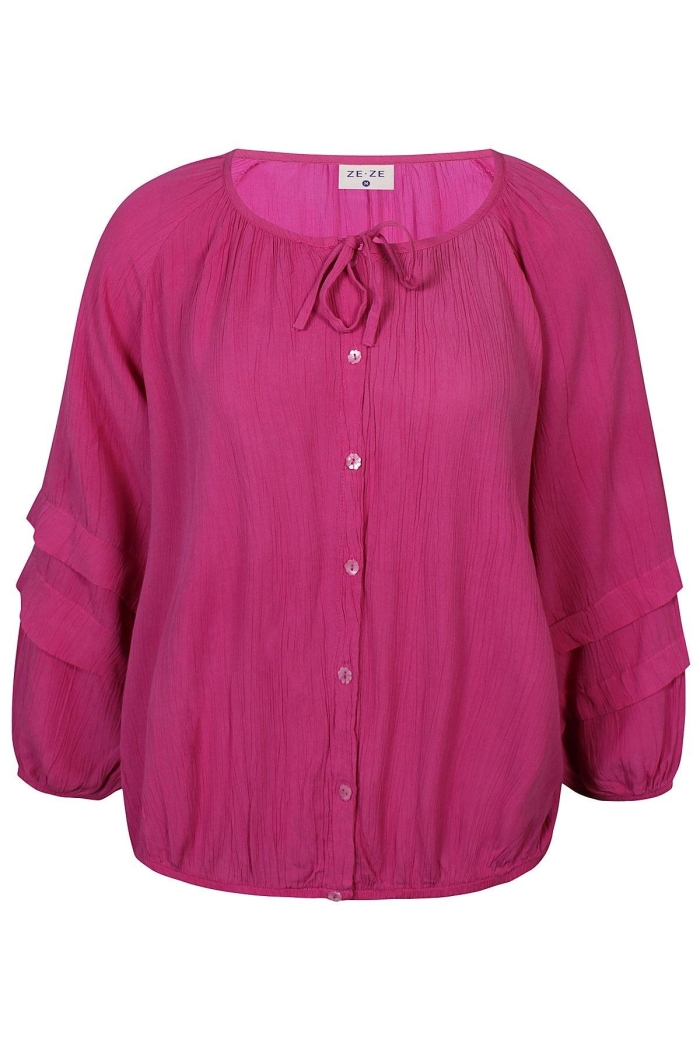 Ze-Ze Blouse Feline rose violet