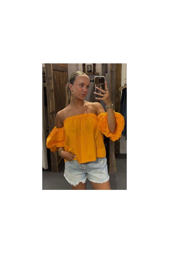 LIZ&JAZZ THE LABEL Top off shoulder uni oranje