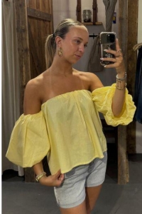 LIZ&JAZZ THE LABEL Top off shoulder uni geel