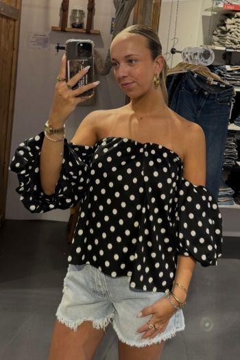 LIZ&JAZZ THE LABEL Top off shoulder dots