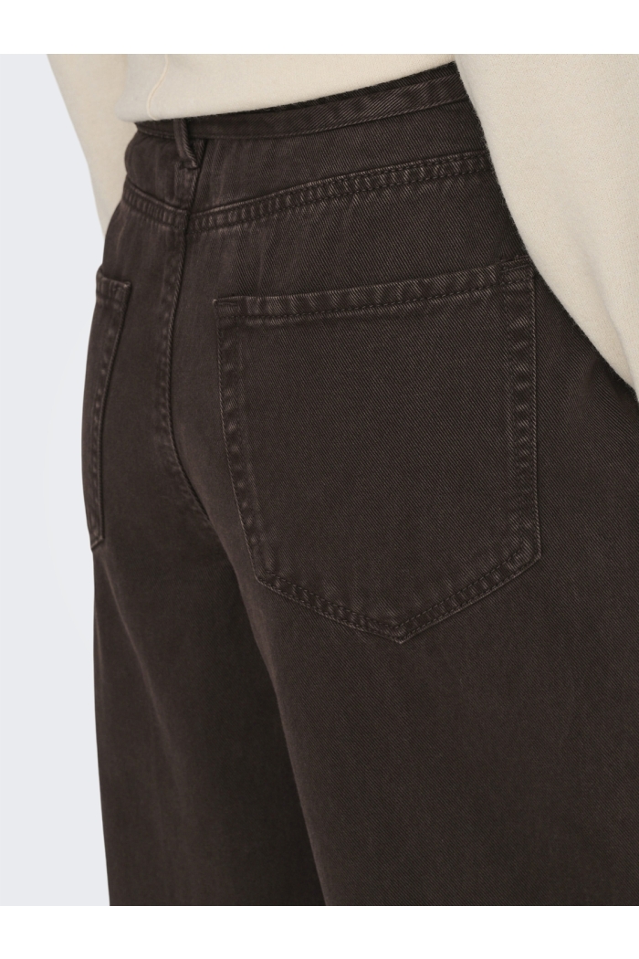 ONLY ONLGIANNA MW STRAIGHT DNM BROWN DNM: dark brown denim