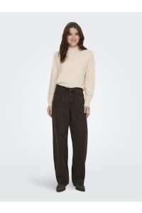 ONLY ONLGIANNA MW STRAIGHT DNM BROWN DNM: dark brown denim