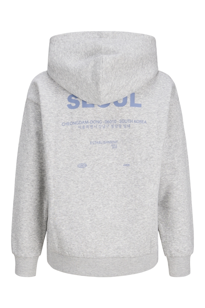 Jack and Jones JXNELLY LS HOOD SWT LN GRL light grey melange/seoul
