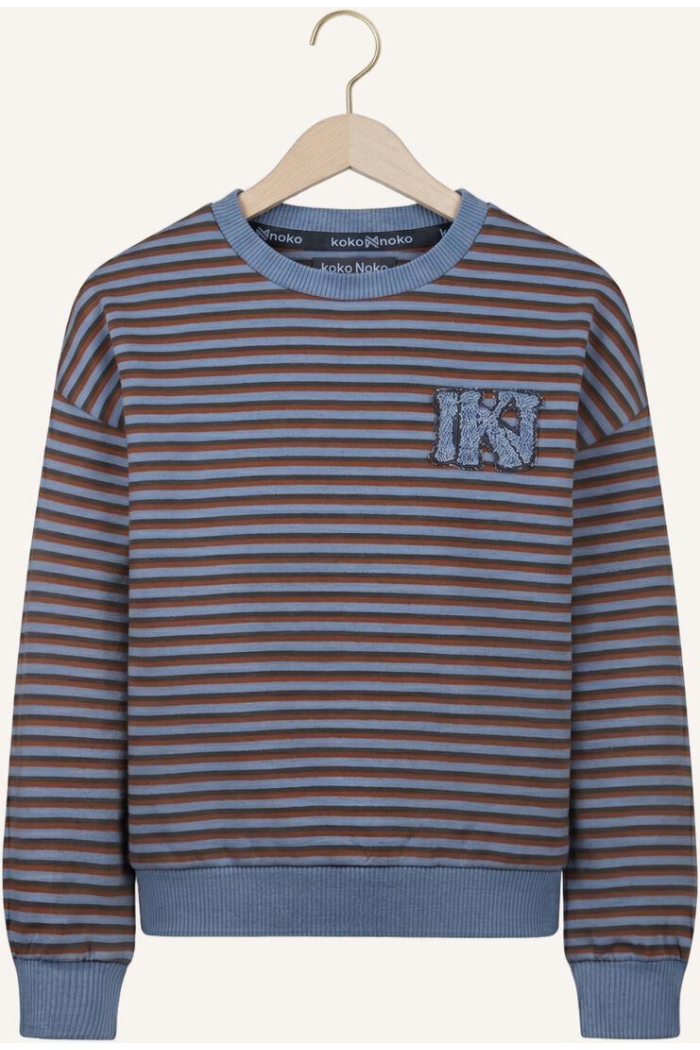 Koko Noko Ki Sweater streep blue horizon