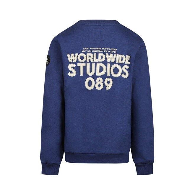 No Way Monday Kids Sweater Worldwide blue depths