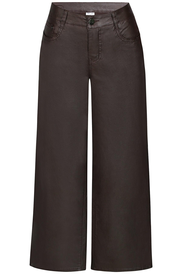 Ze-Ze Issey Pant Coated chokolade