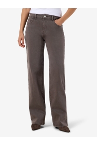 Noisy May NMYOLANDA MW STRAIGHT JEANS COLORED: chocolate brown