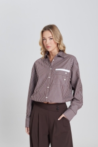 Phebe Jenny Blouse streep brown
