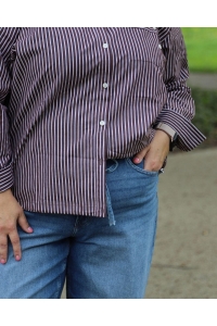 Phebe Jenny Blouse streep brown
