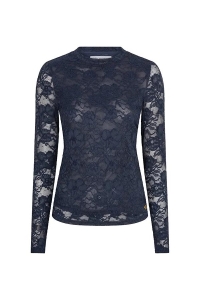 Lofty Manner Top Irea lace dark blue