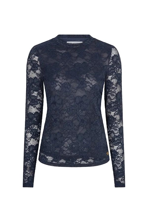 Lofty Manner Top Irea lace dark blue