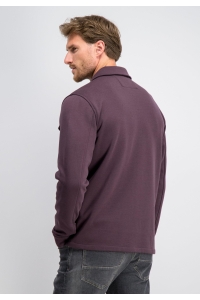 Gabbiano Sweat zip overshirt bruin
