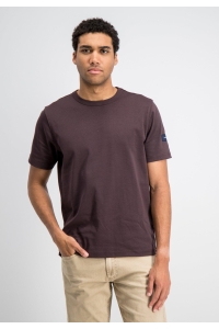 Gabbiano T-shirt interlock heavy burnt bordeaux