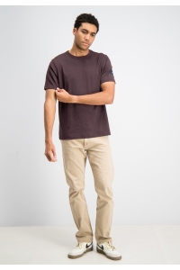 Gabbiano T-shirt interlock heavy burnt bordeaux