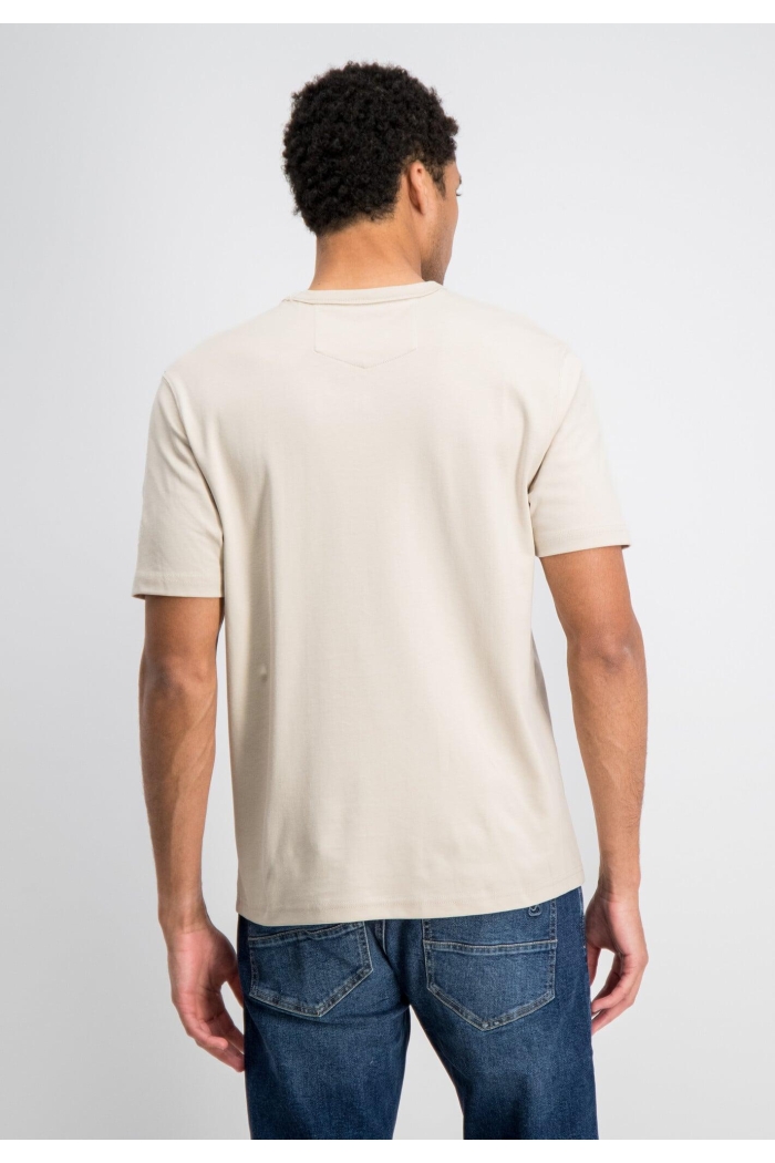 Gabbiano T-shirt interlock heavy coastal sand