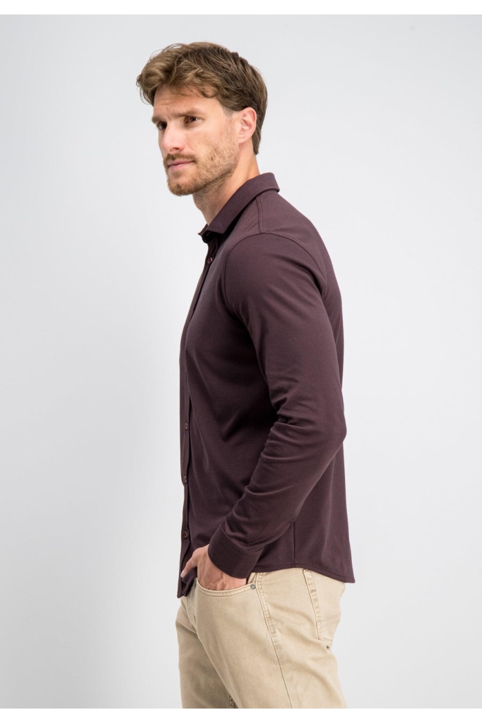Gabbiano Jersey overhemd ls burnt bordeaux