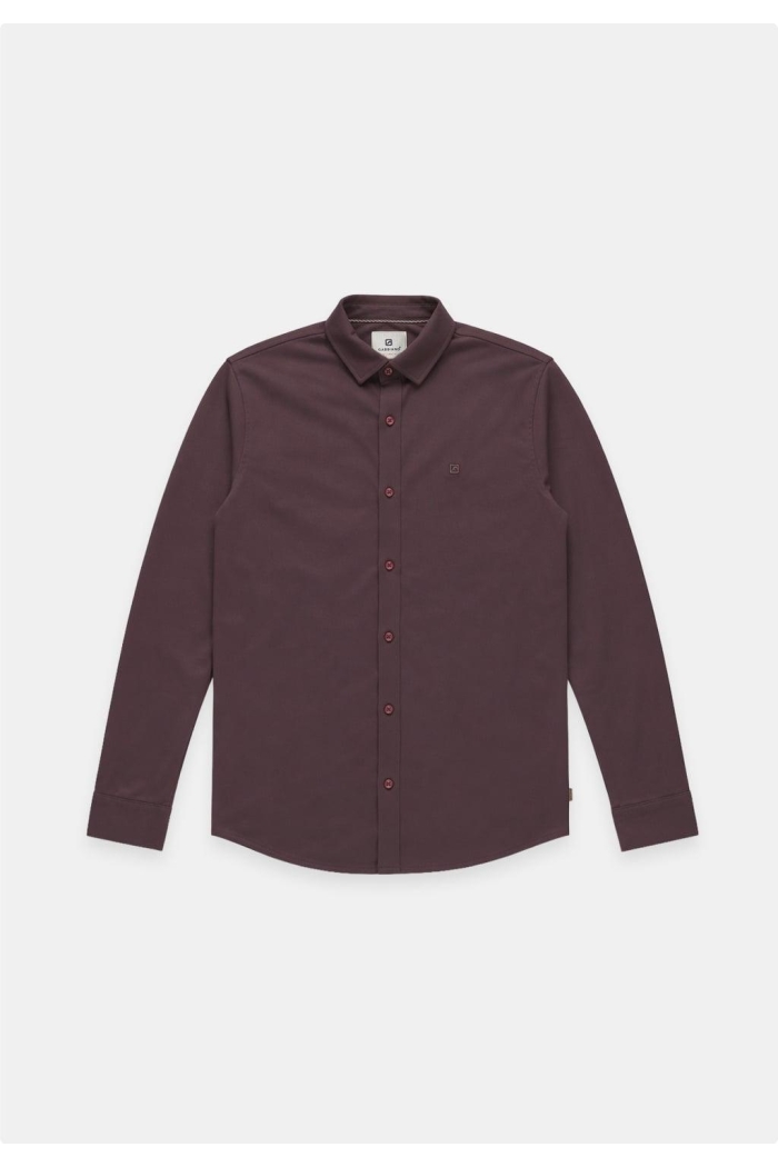 Gabbiano Jersey overhemd ls burnt bordeaux