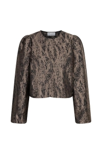Lofty Manner Blouse Hedda jacquard taupe