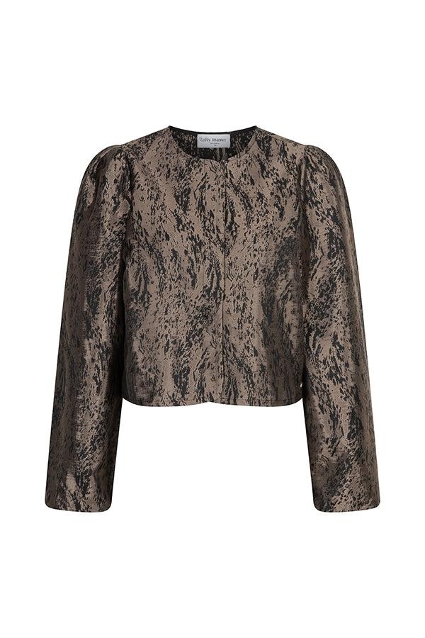 Lofty Manner Blouse Hedda jacquard taupe