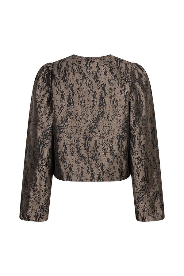 Lofty Manner Blouse Hedda jacquard taupe