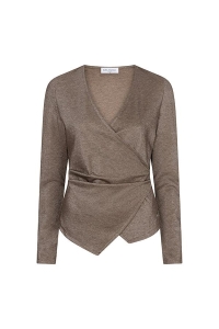 Lofty Manner Top Jori wrap taupe